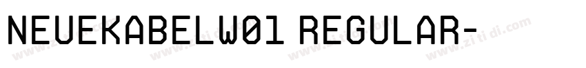 neuekabelw01 regular字体转换